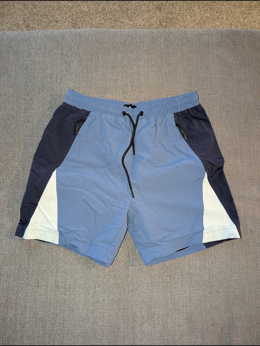 Zanerobe Colorblock Light Blue Navy White Swim Shorts